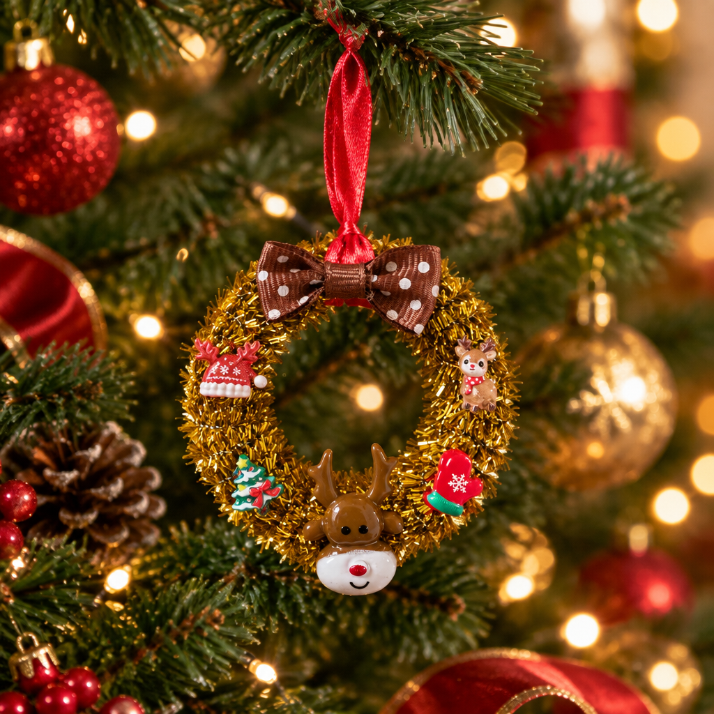 Les couronnes de Noël _ Ornement de sapin 5 cm