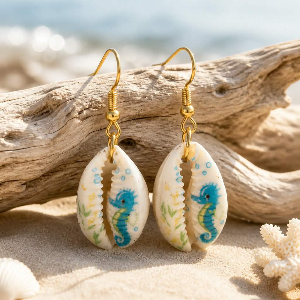 Boucles d’oreilles coquillages