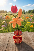 Pot à stylos fleuri